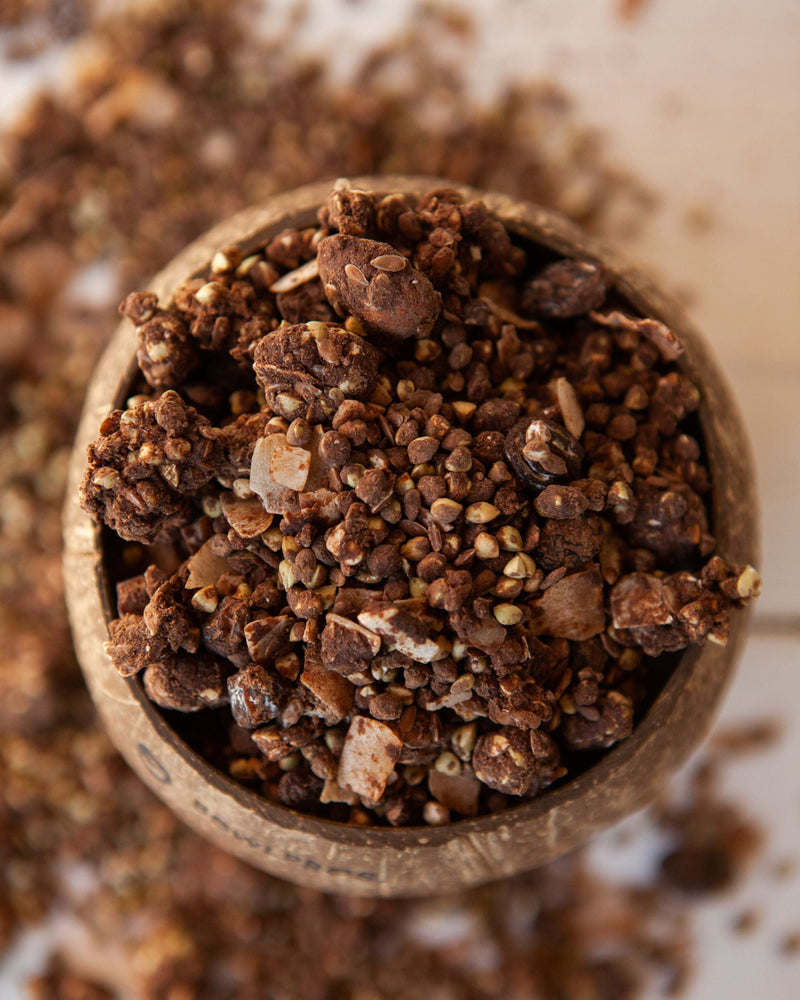 Granola Proteica Cacao, Almendras y Coco